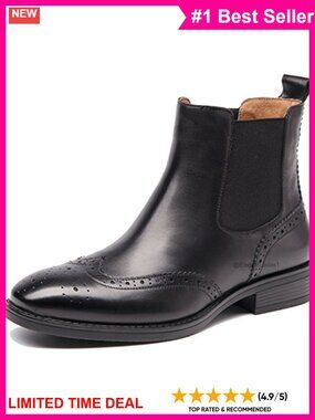 Womens Leather Chelsea Ankle Boots Comfortable Stylish Booties